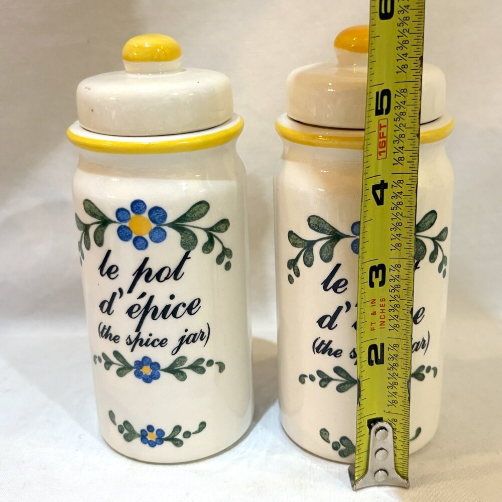 Pair La Lecon de Francais Spice Jars Marsten Mandrajji Design Sigma Tastesetter